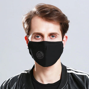 PM2.5 Anti-Pollution Face Mask Breathable Washable  with Activated Carbon Filter Respirator and Valve - Aldha