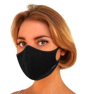 Aria Fashion N97 Face Mask with Embedded Filter. 99.99% protection at PM2.5 Microns • Super-breathable outer with organic bamboo inner. - Aldha