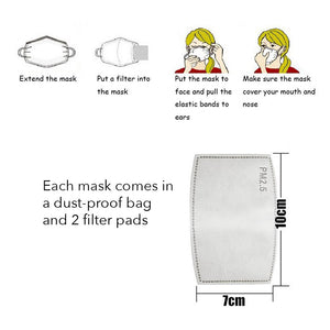 Replacement Filter for Childrens Face Mask Activated Carbon PM2.5 - Aldha