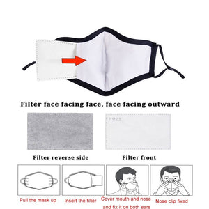 K-Fashion WECAN Washable Reusable Face Mask with Replaceable Filter. Anti-Pollution KN95 PM2.5 Protection - Aldha
